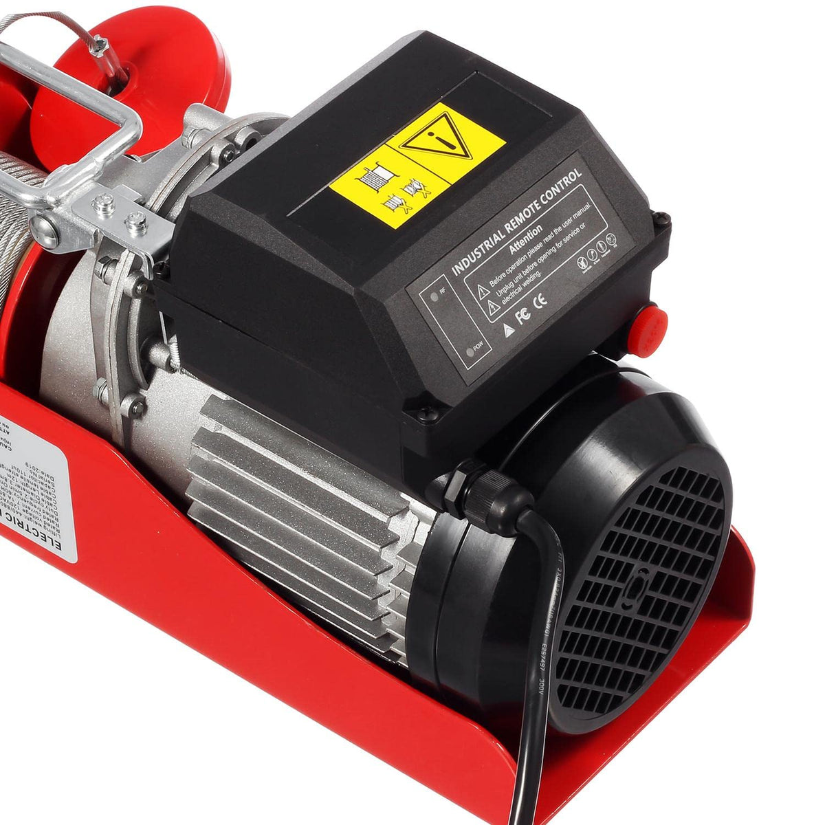 440lbs Automatic Electric Cable Hoist with Wireless Remote Control 120V Overhead Winch, 38ft Lifting Height W3471