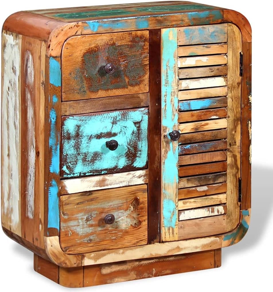 Solid Reclaimed Wood Sideboard with Door and 3 Drawers D351707