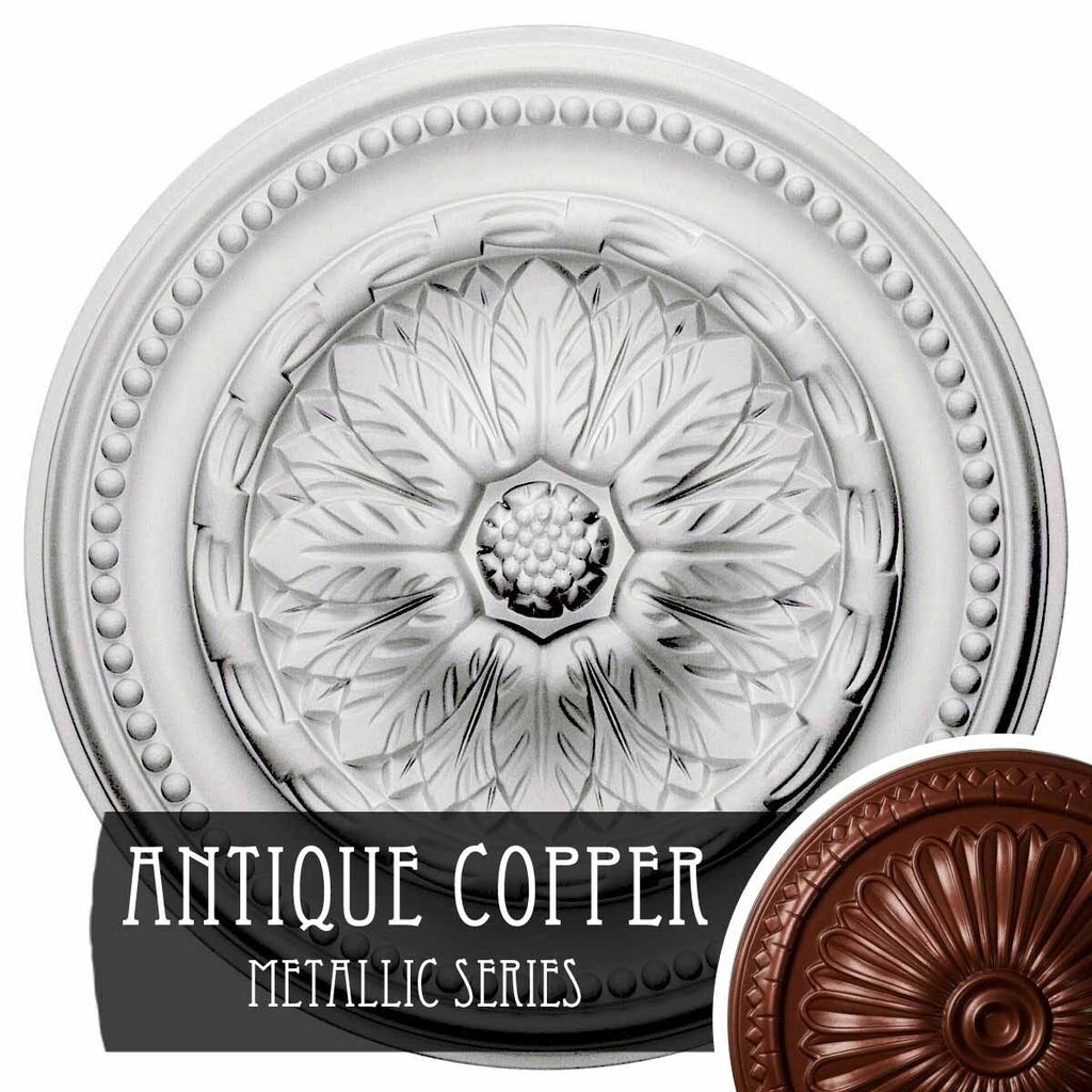 15 3/4 inch x 1 7/8 inch Hand-Painted Ceiling Medallion N230262