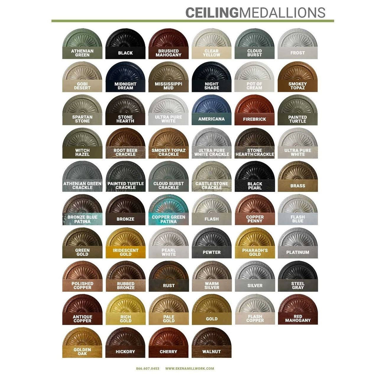 18x22OD x 3 1/2x22ID x 1 1/4x22P Ceiling Medallion Hand-Painted Golden Oak K22675