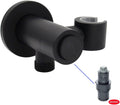 Solid Brass Matte Black Wall Supply Elbow with Hand Shower Holder P218818