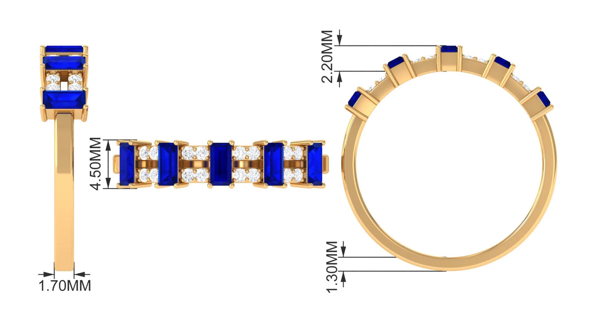 14K Yellow Gold Eternity Ring with Diamond N2171