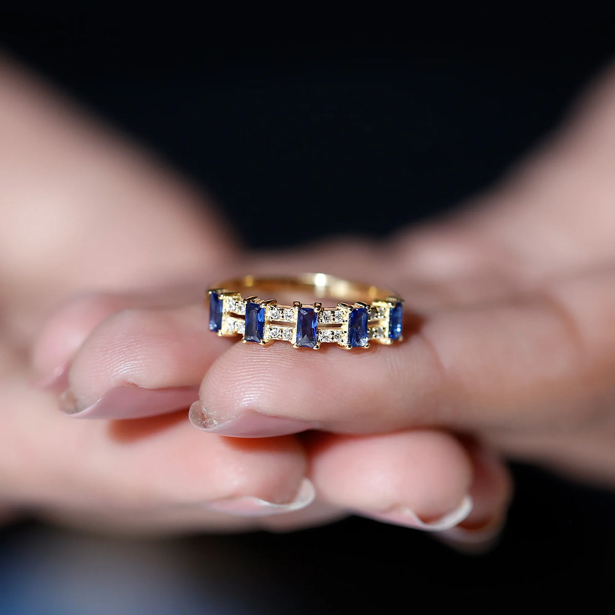 14K Yellow Gold Eternity Ring with Diamond N2171