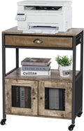 Mobile Printer Stand with Storage and Drawer E518901