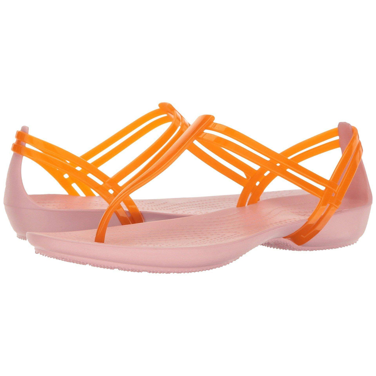 Orange/Petal Pink T-Strap Sandals Y1037
