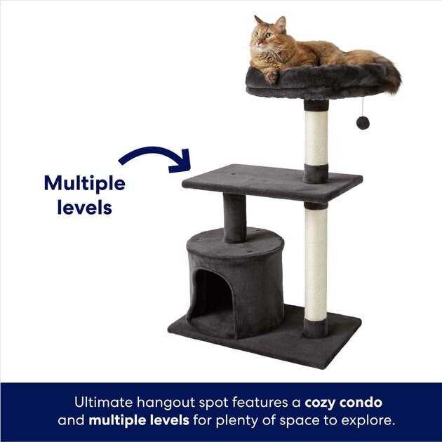 38-in Cat Tree with Condo, Top Perch and Toy A34461