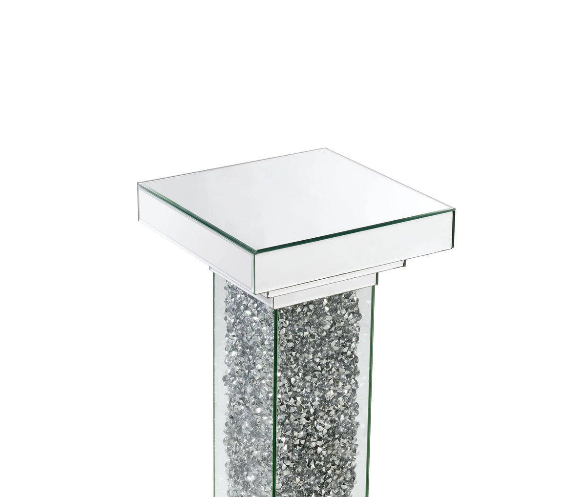 Mirrored Faux Diamonds Pedestal L99506