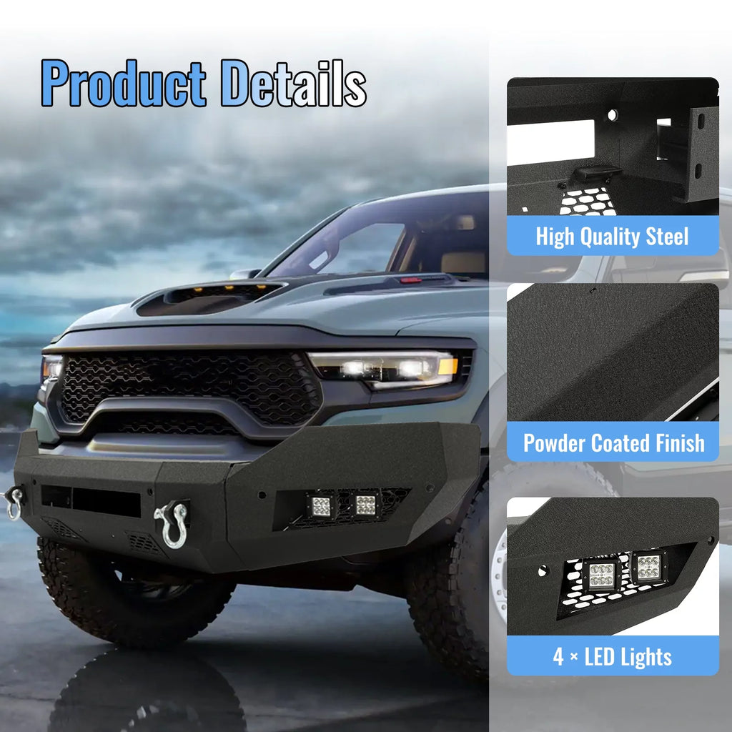 Front Bumper with D-Ring LED Fog Light J38698