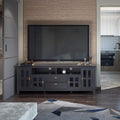 72 inch Solid Wood TV Media Stand with Glass Doors G992479
