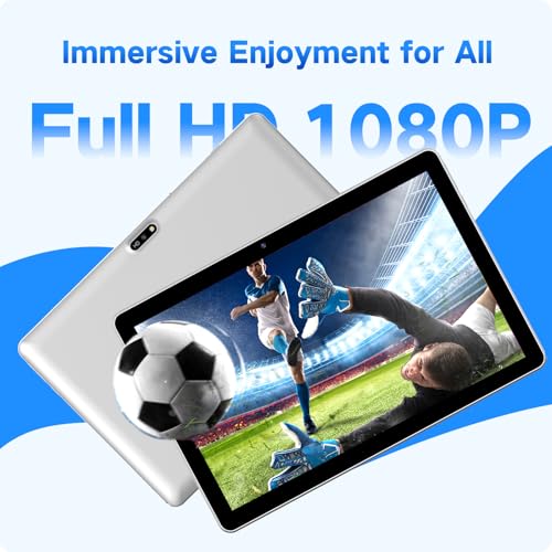 10.1 inch 4G LTE Tablet with SIM Card Slot, 64GB Storage, 1280x800 IPS, Dual Cameras F852413