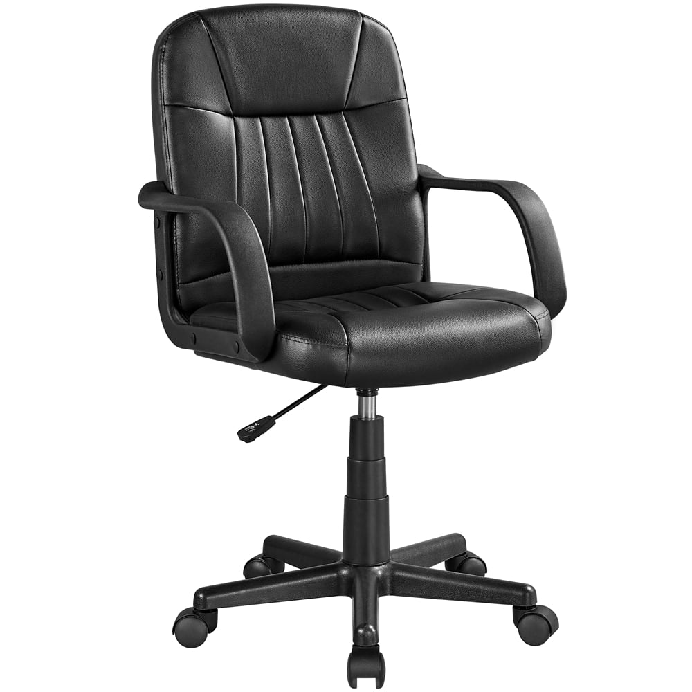 Black Faux Leather Adjustable Swivel Office Chair F723
