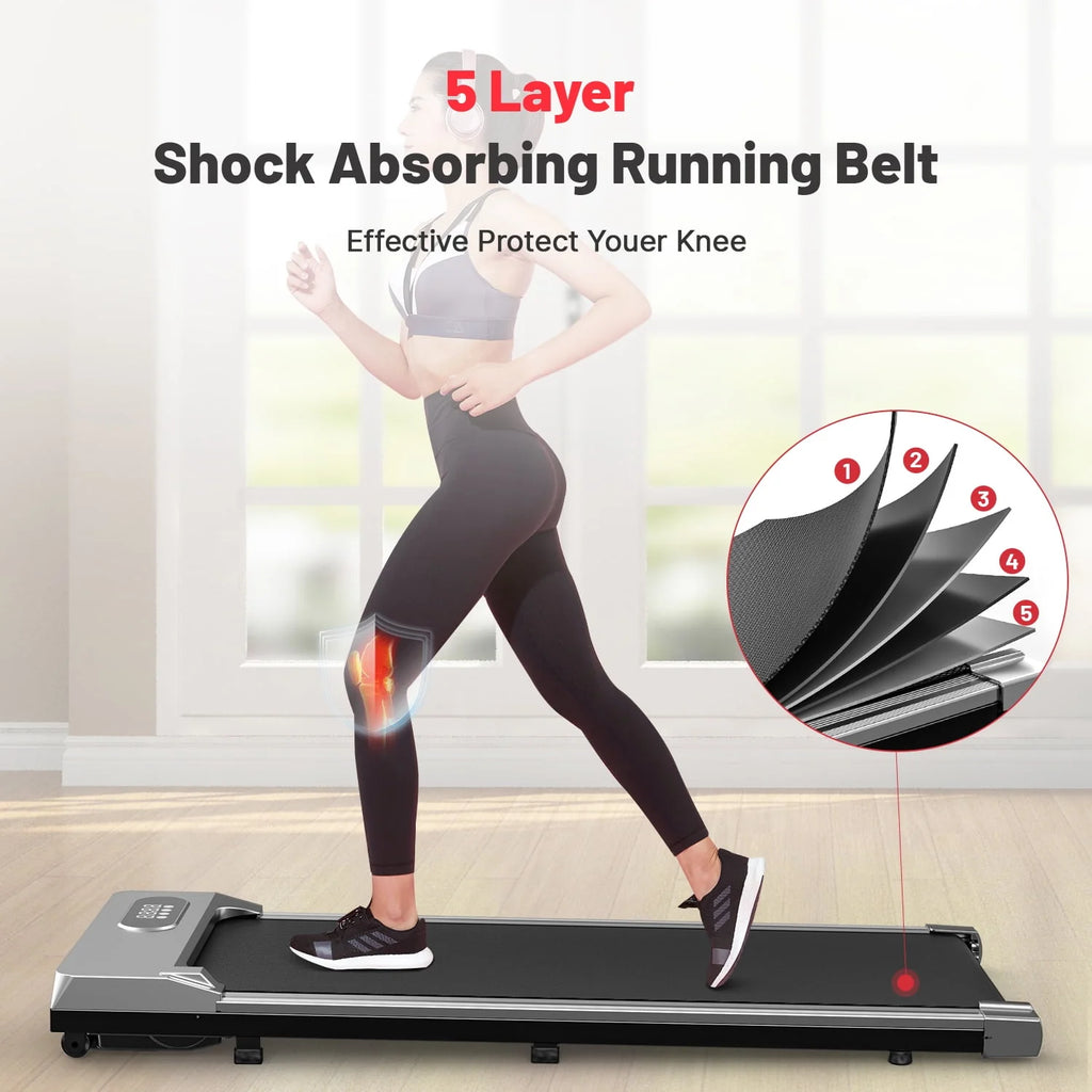 Under Desk Treadmill 265 Lb Capacity Black R2942