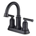 2-Handle High-Arc Centerset Bathroom Faucet in Matte Black N83836