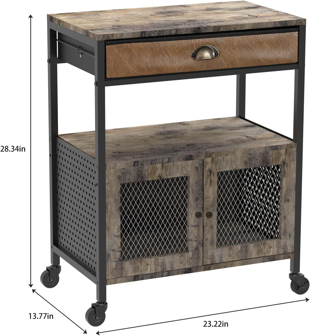 Mobile Printer Stand with Storage and Drawer E518901
