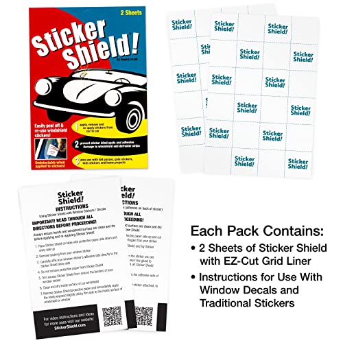 Windshield Sticker Applicator 4 inch x 6 inch Sheets Pack of 2 X5629