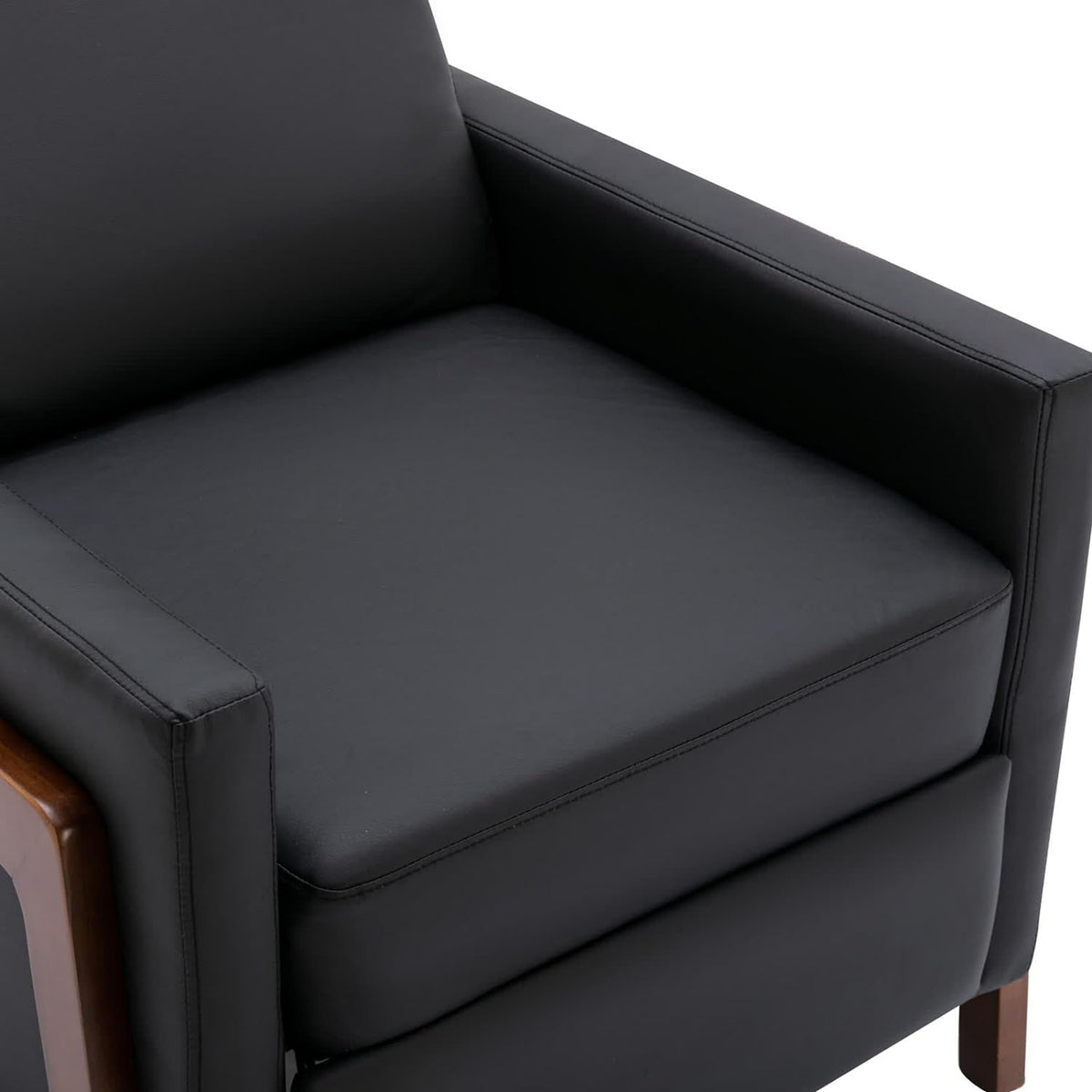 Black PU Leather Recliner Chair with Thick Cushion G9344
