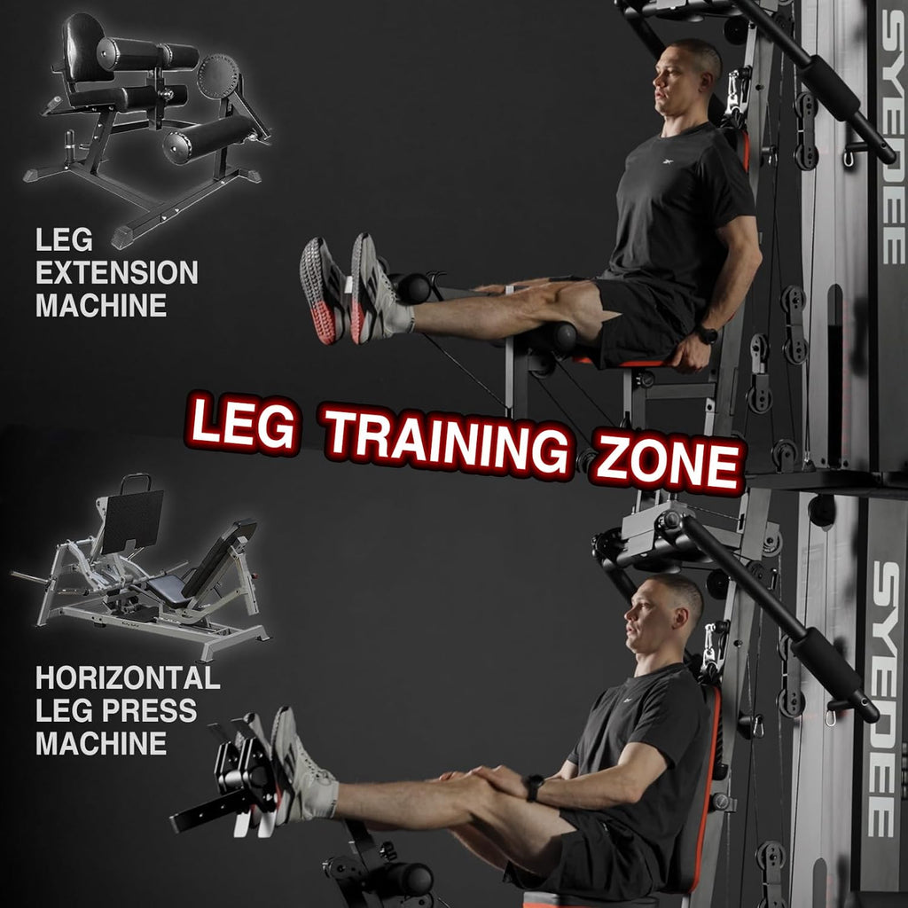 Multifunctional Home Gym Equipment with 150LBS Weight Stack Q179451