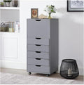 Gray 6-Drawer Office Storage Cabinet E9708