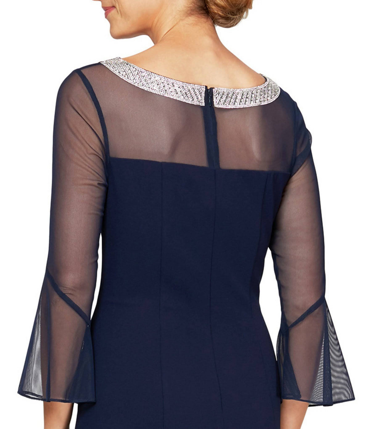 Petite Size Stretch Crepe Long Gown C76724