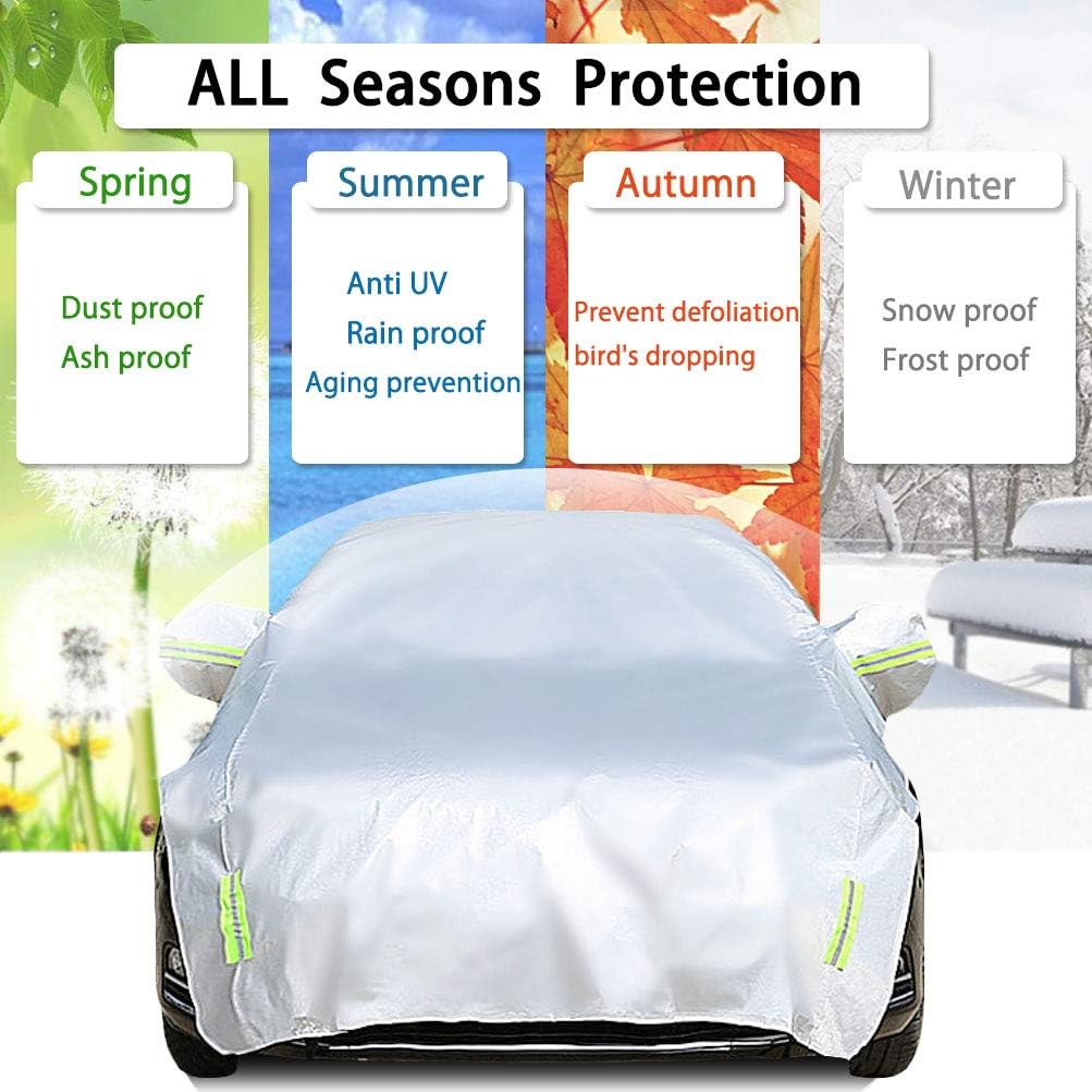 Half Car Cover with Cotton All Weather Waterproof Universal Car Half Cover K32947