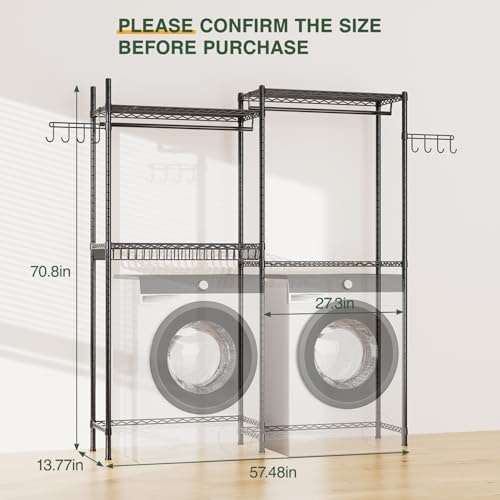 2 Tiers Adjustable Height Clothes Drying Rack H655