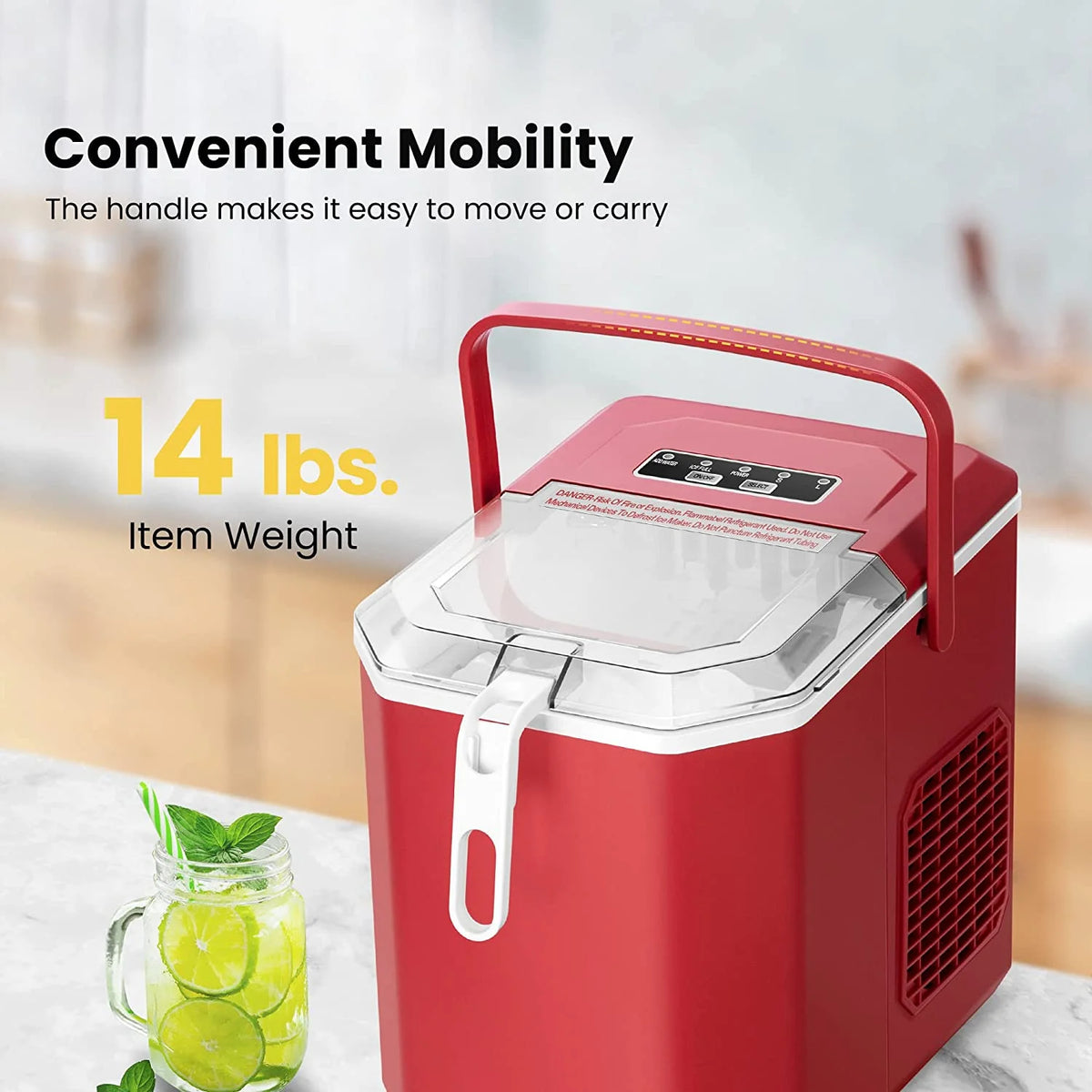 Portable Countertop Ice Maker with Scoop V7644