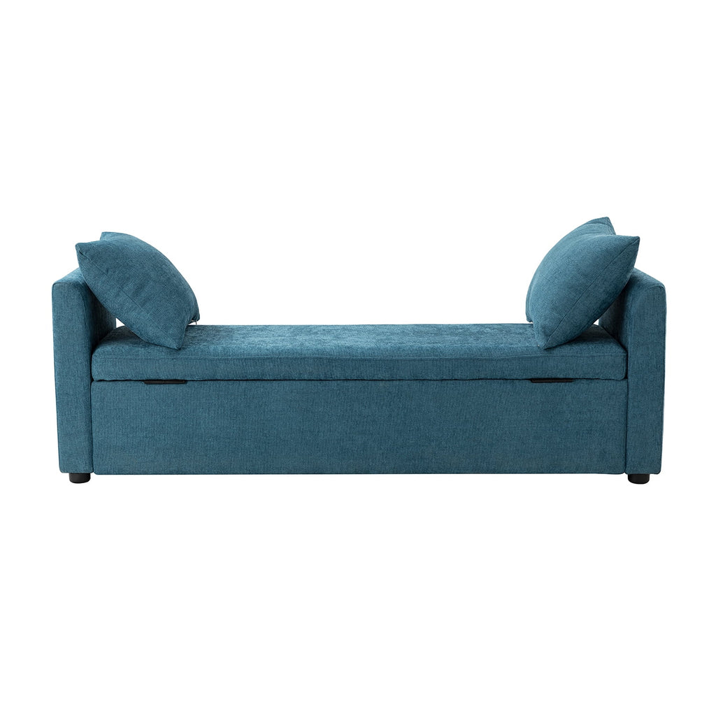 Upholstered Storage Bench with Two Pillows G88009