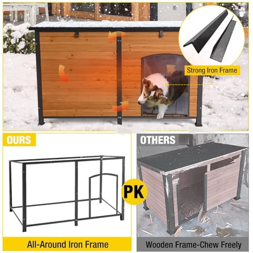 59" Large Insulated Dog Kennel with Liner E49600