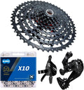 10 Speed MTB Groupset with KMC X10 Chain 11-50t Cassette and Rear Derailleur Z36808