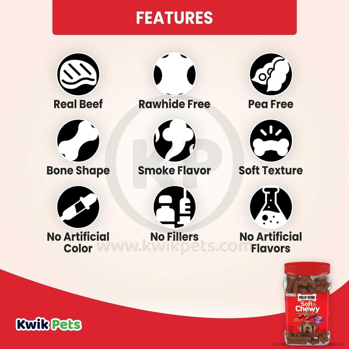 Soft & Chewy Beef Dog Treats S2417