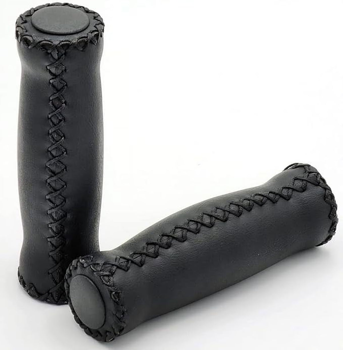 Black Leather Grips for 7/8" Handle Bars E969336