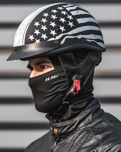 Half Helmet Motorcycle Open Face Sun Visor DOT Approved Y68096