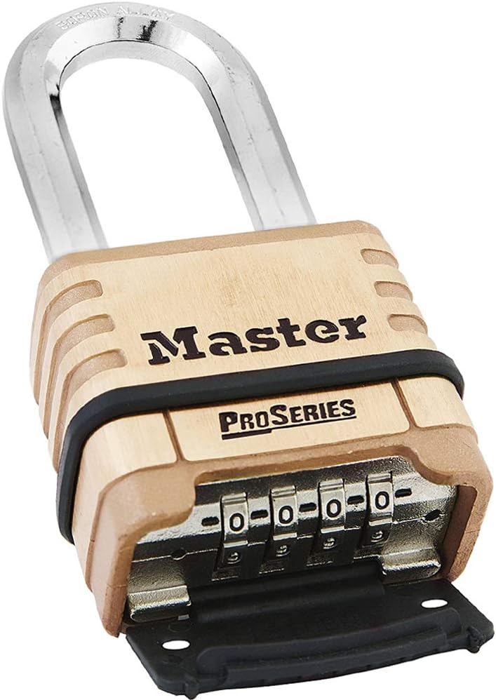 2 Pack Brass Resettable Combination Padlock with Key Chain Light W59204
