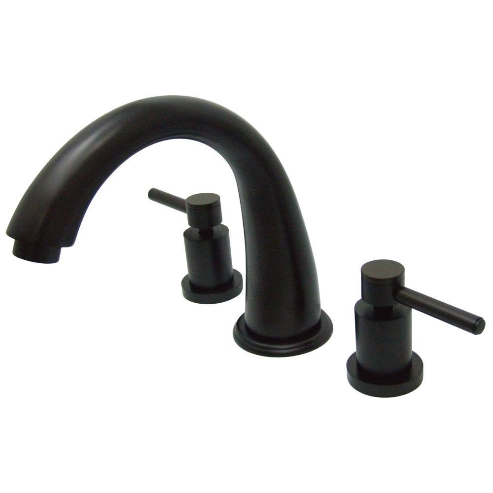 Satin Nickel Two-Handle Roman Tub Filler A963289