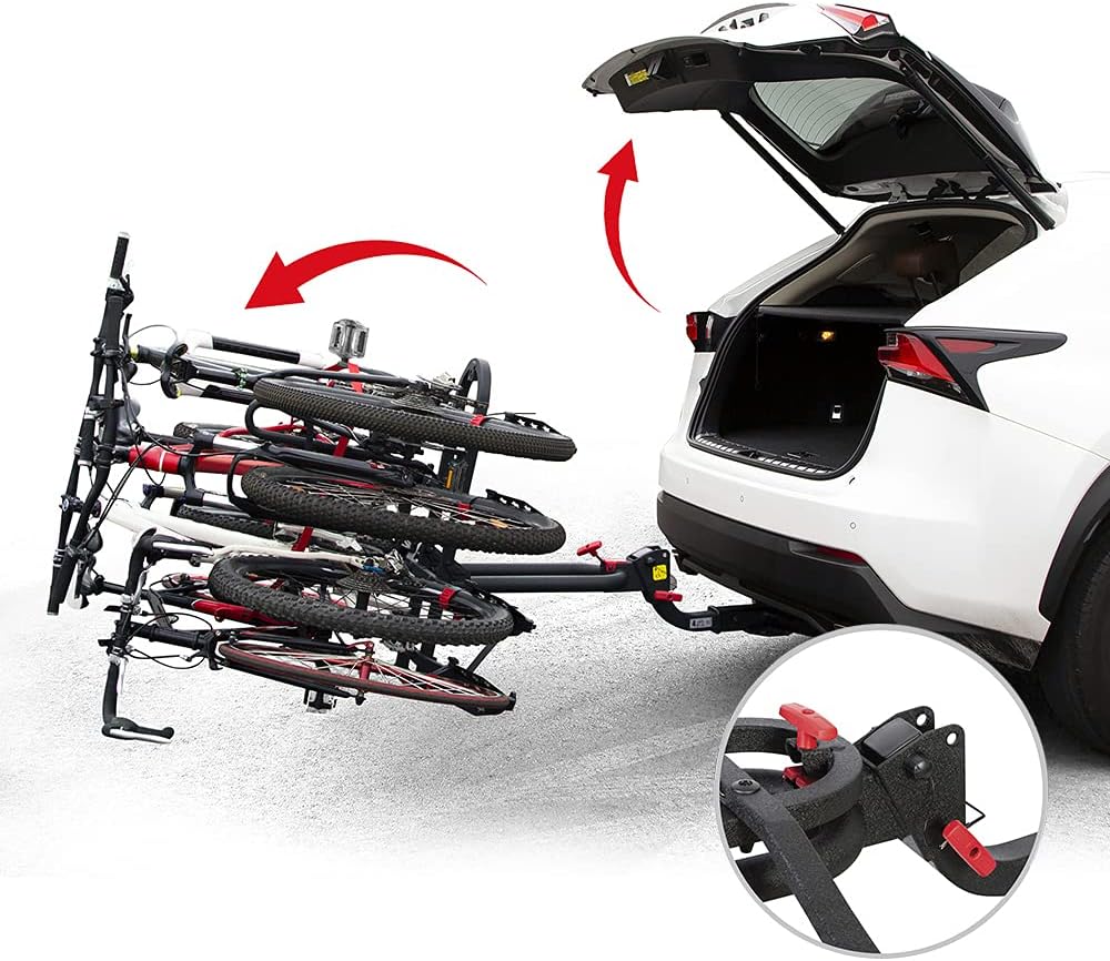 4-Bike Hitch Mounted Bicycle Carrier Rack H737