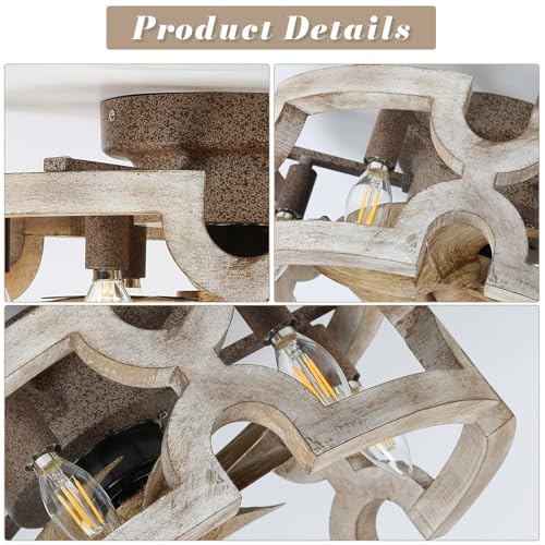 White Caged Ceiling Fan with Light W8227