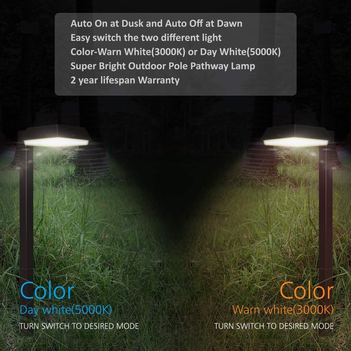 Solar Pathway Lights 300 lumens 4 Pack W1605