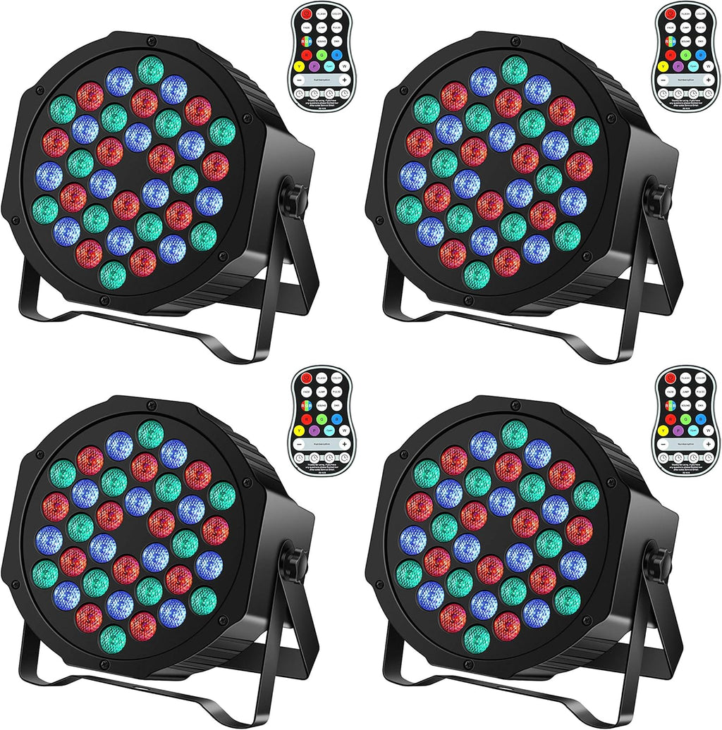 4 Pack Rechargeable Battery Powered RGB LED Uplights S479