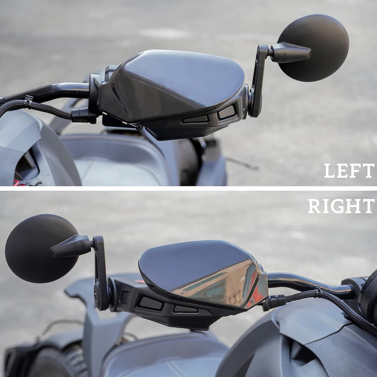 Black Plastic Handguards Wind Deflector Kit 2PCS R719