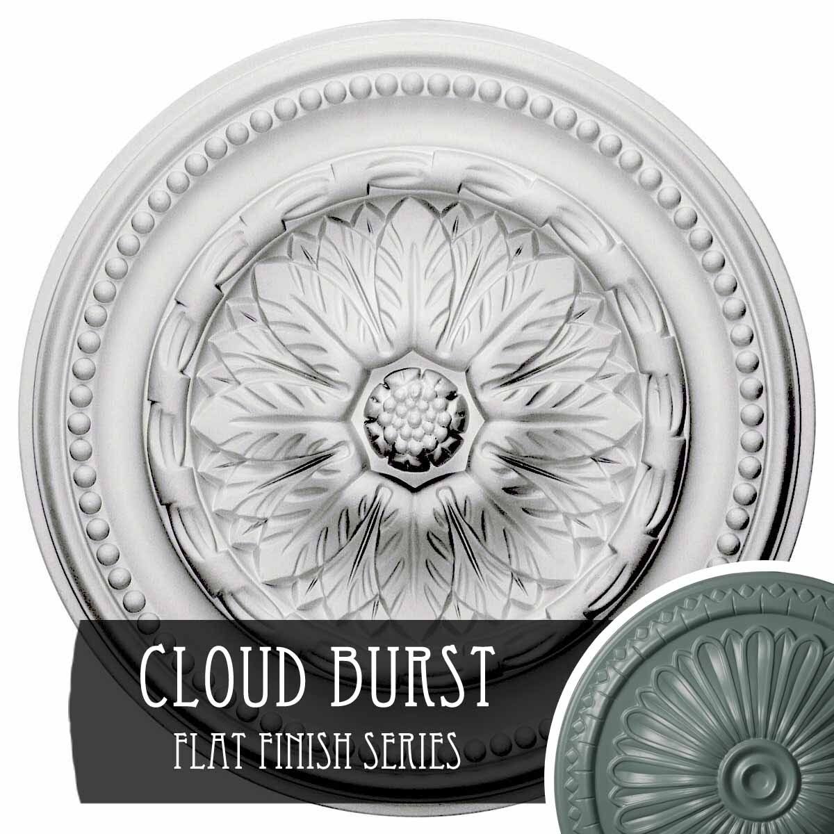 15 3/4 inch x 1 7/8 inch Hand-Painted Ceiling Medallion N230262