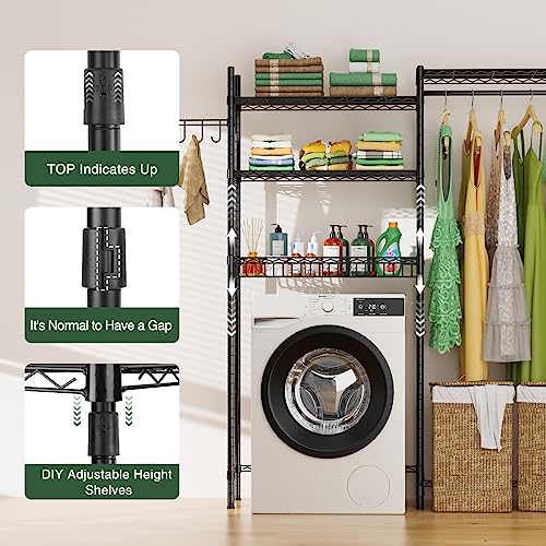 2 Tiers Adjustable Height Clothes Drying Rack H655