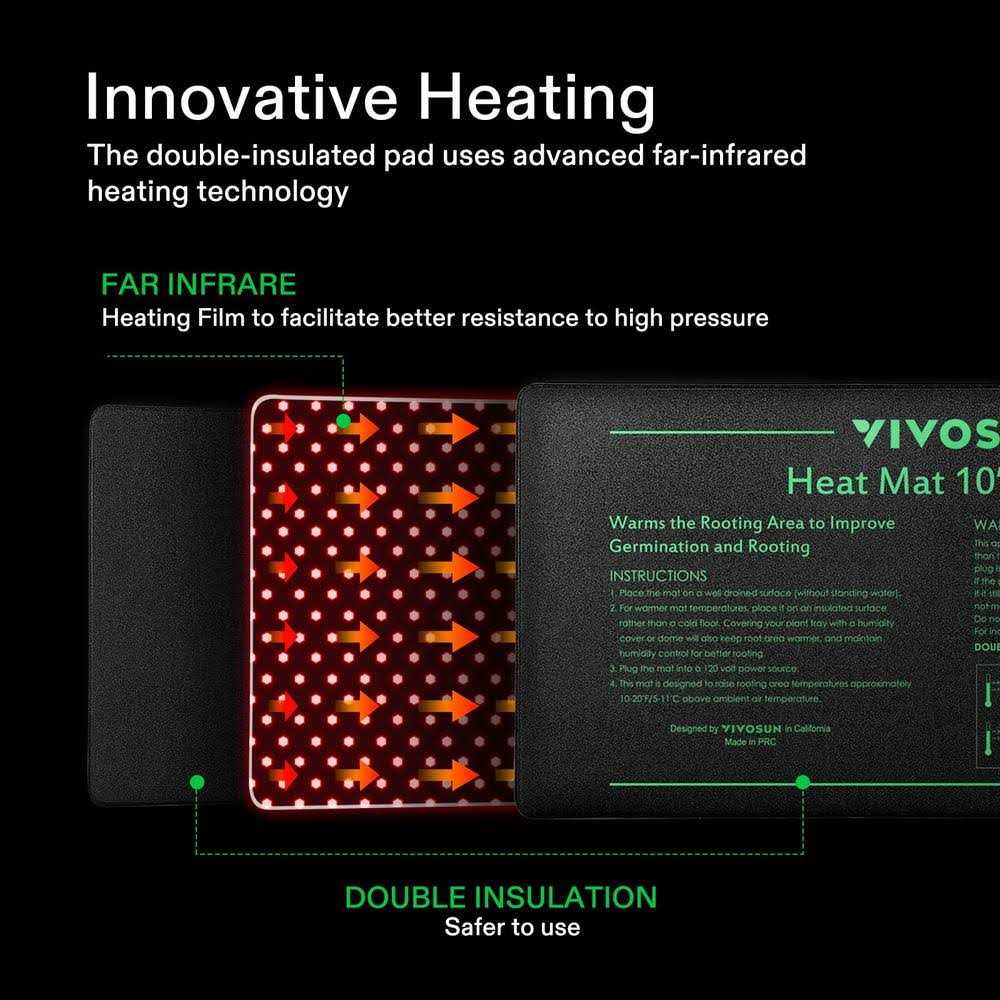 20.75 Seedling Heat Mat and Digital Thermostat Combo Set E200