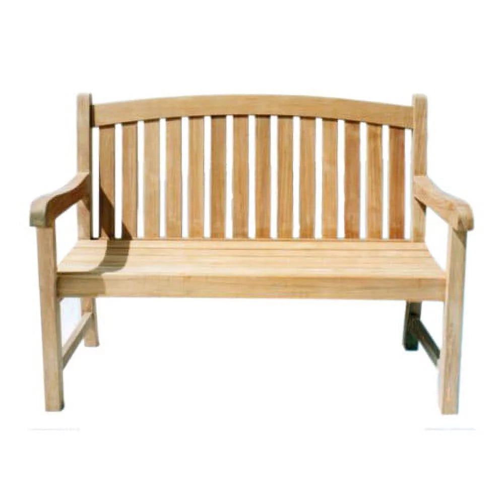 Solid Teak 2 Seater Bench V228686