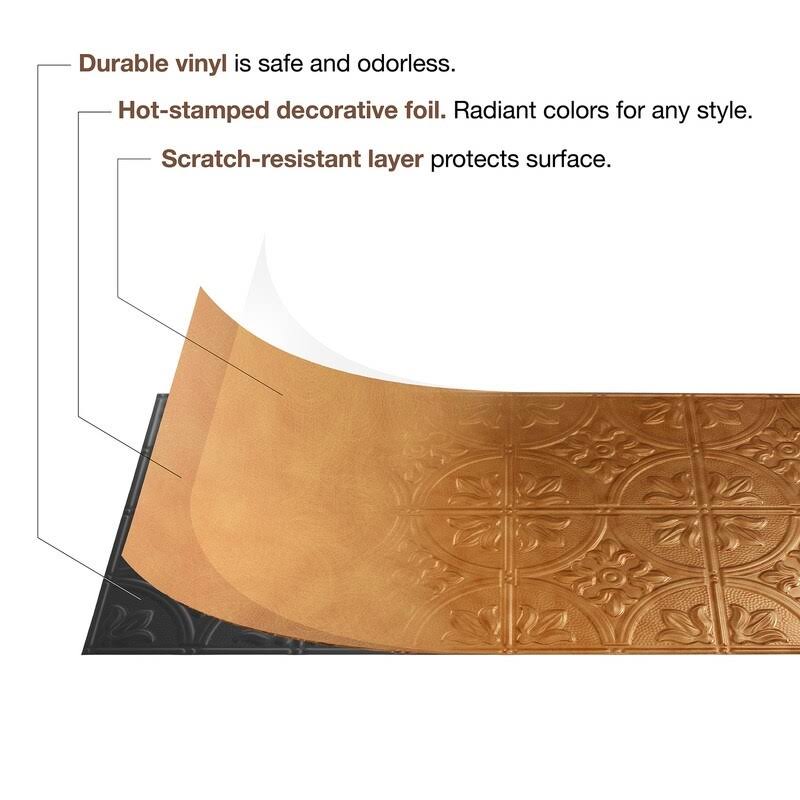 Crosshatch Silver 5 Pack Vinyl Glue Up Ceiling Tile R4660