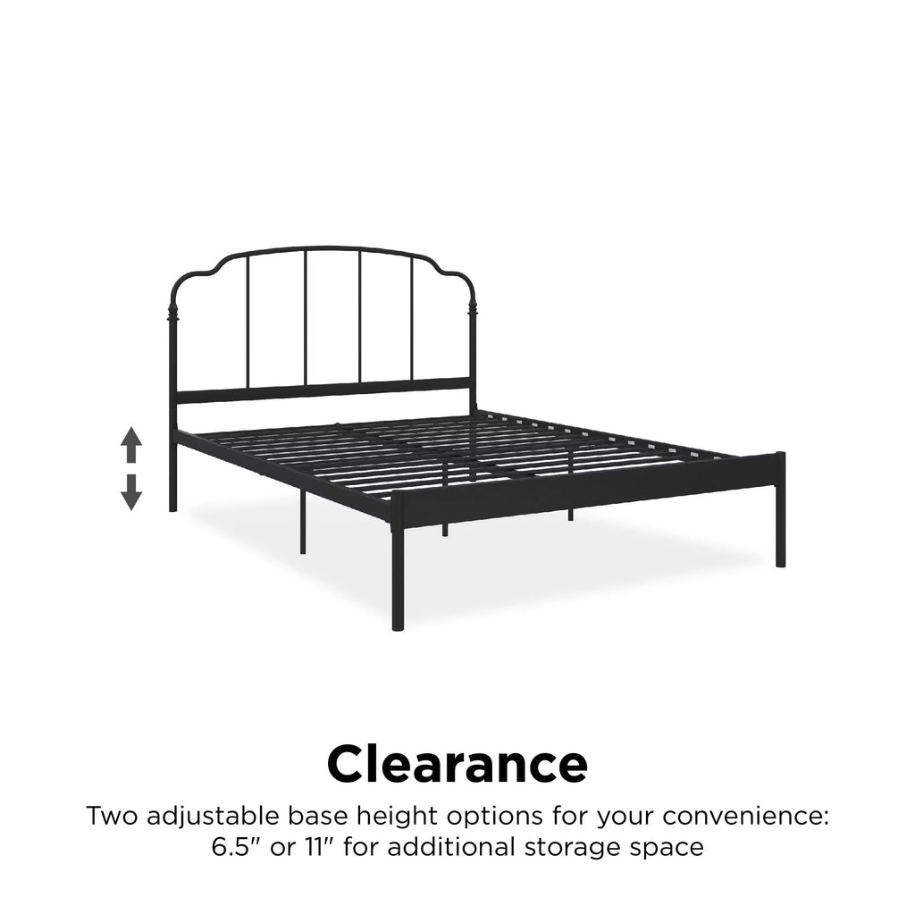 Queen Black Metal Bed J42231