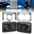 4X6 Inch LED Headlights 60W High Low Beam Black（4 PCS） P440