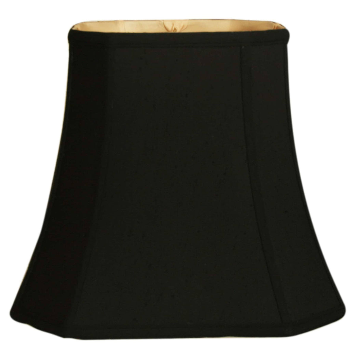 16x22 Square Cut Corner Lamp Shade Black with Gold Lining O5826