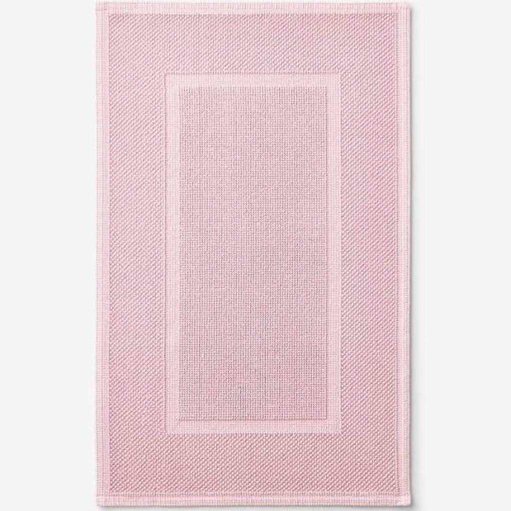 Soft Pink Cotton Bath Mat Y6450
