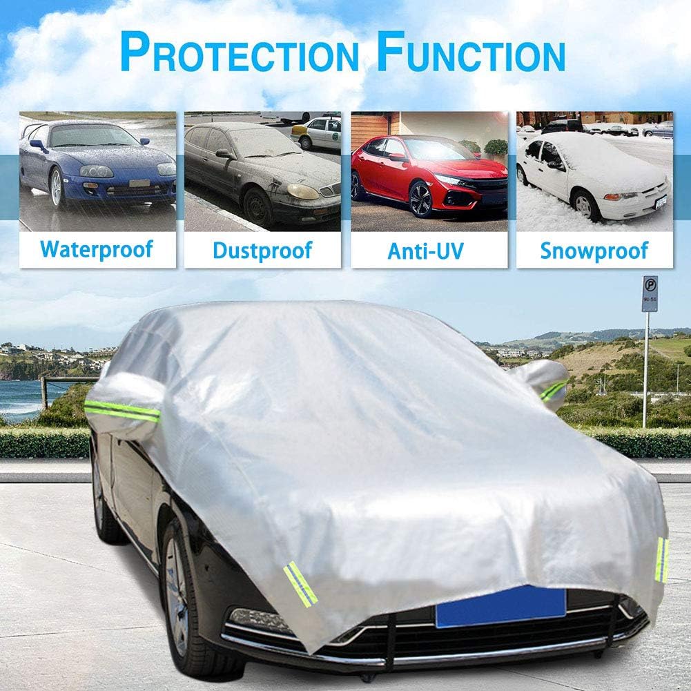 Half Car Cover with Cotton All Weather Waterproof Universal Car Half Cover K32947