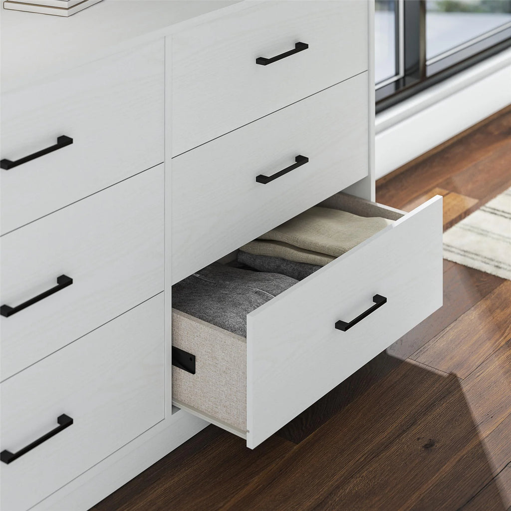 Black Oak 6 Drawer Dresser D41188